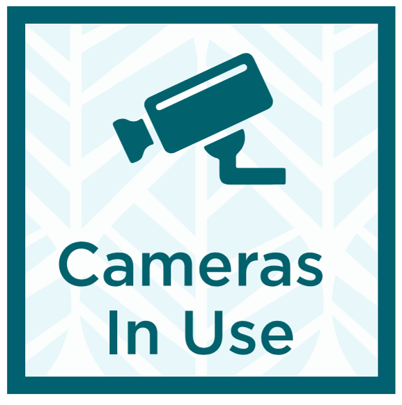 Cameras in Use Sign