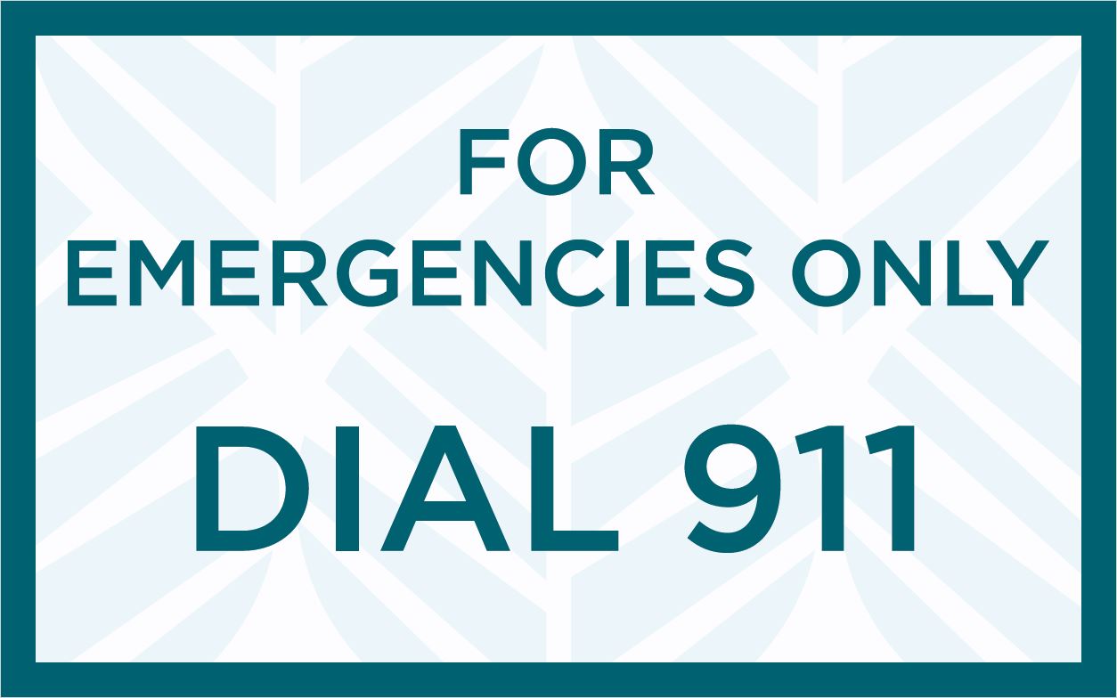 For Emergencies Dial 911 Sign