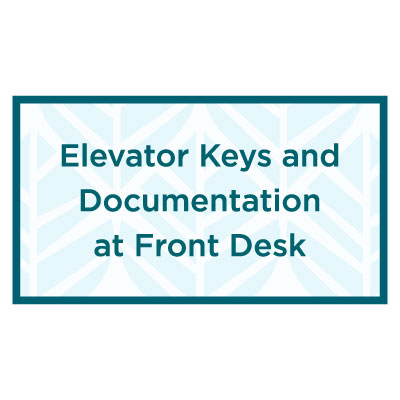 Elevator Key & Documentation Sign - ProFillment