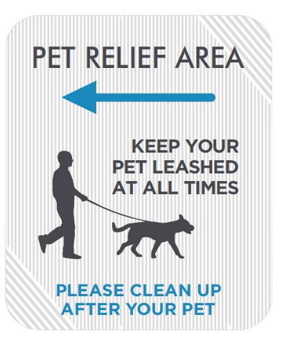 Pet Relief Sign (Left)