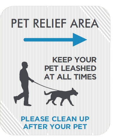 Pet Relief Sign (Right)