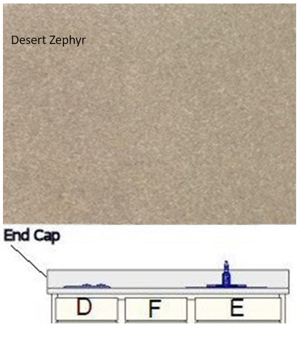 LEFT Kitchen Endcap - Desert Zephyr